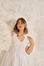 Load image into Gallery viewer, Plus size dresses, linen dress,white dress, curvy