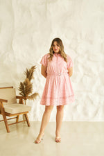 Load image into Gallery viewer, plus size clothing, curvy girl, plus size, plus size fashion, dresses, plus size dresses, schiffli dress