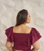 Load image into Gallery viewer, Carmine Draped Skirt Co-ord Set