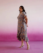 Load image into Gallery viewer, Bluebell Floral Wrap Dress
