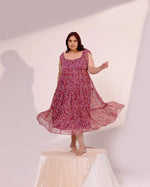 Load image into Gallery viewer, Cecelia Chiffon Dress with Top Knot