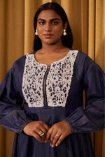 Load image into Gallery viewer, Maya Denim Dress with Lace Patchwork