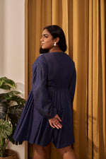 Load image into Gallery viewer, Maya Denim Dress with Lace Patchwork