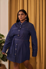 Load image into Gallery viewer, Mia Denim Shirt Dress