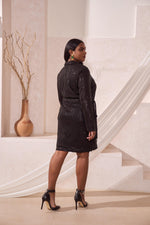 Load image into Gallery viewer, Zerah Sequinned Shirt Dress