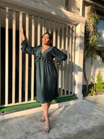 Load image into Gallery viewer, Beryl Satin Pleated Dress