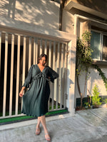 Load image into Gallery viewer, Beryl Satin Pleated Dress