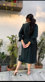 Load image into Gallery viewer, Beryl Satin Pleated Dress