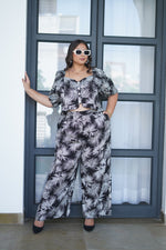 Load image into Gallery viewer, Black Begonia Co-ord Set