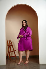 Load image into Gallery viewer, Amelia Satin Shirt Dress