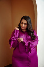 Load image into Gallery viewer, Amelia Satin Shirt Dress