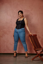 Load image into Gallery viewer, Ebony Rib Corset Top