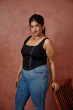 Load image into Gallery viewer, Ebony Rib Corset Top