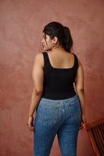 Load image into Gallery viewer, Ebony Rib Corset Top