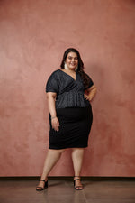 Load image into Gallery viewer, Stellar Plissé Peplum Top