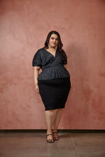 Load image into Gallery viewer, Stellar Plissé Peplum Top