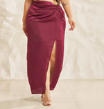 Load image into Gallery viewer, Arlo Satin Draped Skirt Co-ord Set
