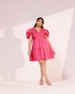 Load image into Gallery viewer, Mabel Fuchsia Pleated Dress
