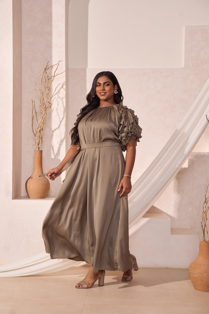 Anaya Satin Flowy Dress