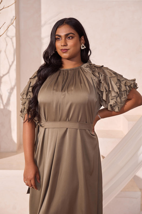 Anaya Satin Flowy Dress