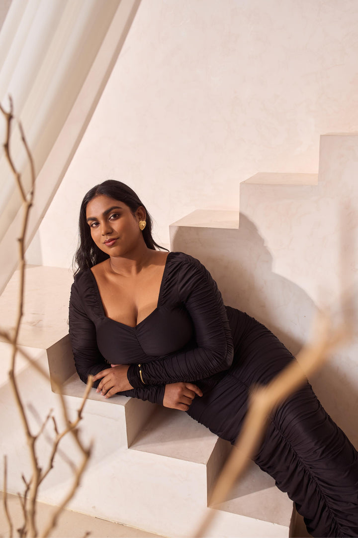 ruched bodycon dress india Ruched Bodycon Dress