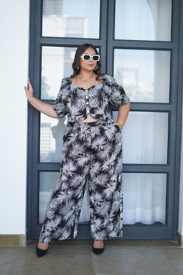 Black Begonia Co-ord Set