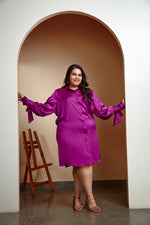 Load image into Gallery viewer, Amelia Satin Shirt Dress
