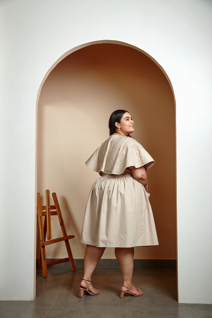 The Desert Sand Cape Dress